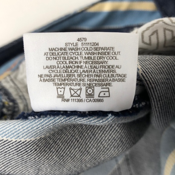 NWOT Tory Burch Women's Blue Super Skinny Striped - Picture 7 of 10